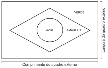 Questão 136 - ENEM 2020 - Bandeira,comprimento,losango,enem