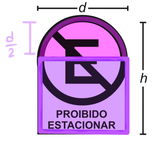 Questão 147 - ENEM 2019 - Uma administração municipal encomendou a pintura,circulo de diametro,comprimento total da placa,enem