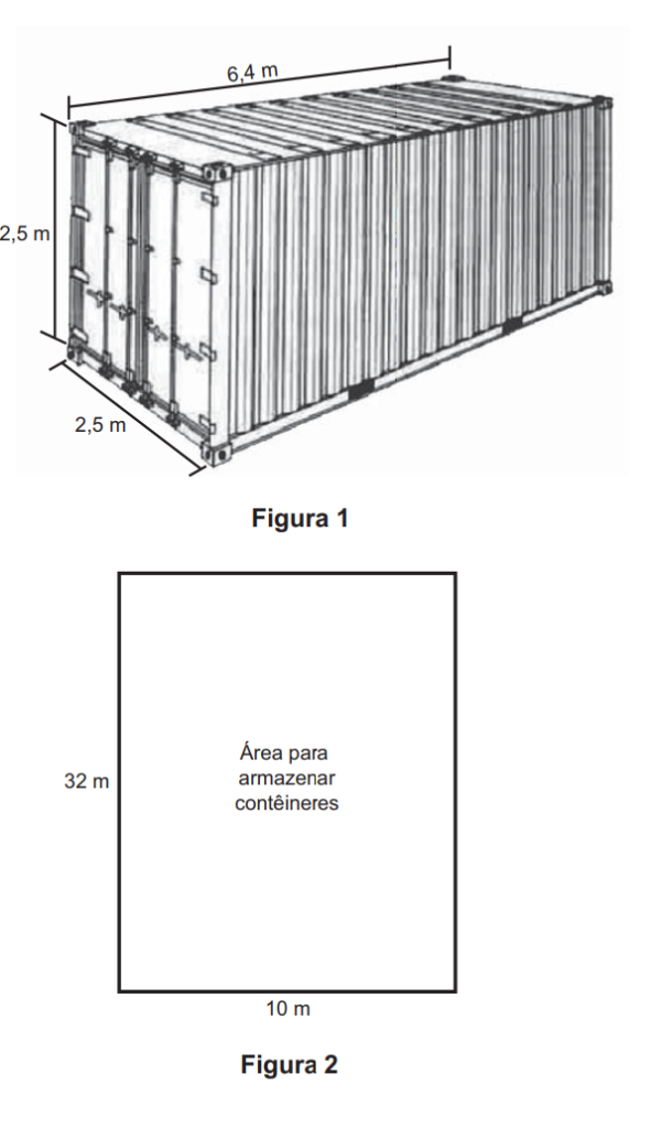 Questão 148 - ENEM 2015 - Questão 148,Geometria Espacial,carga de 100 contêineres