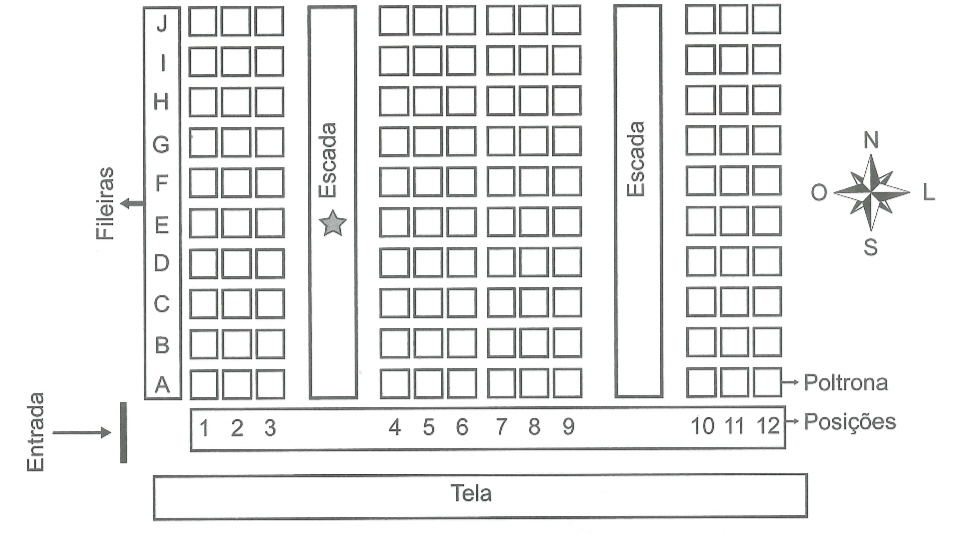 Questão 179 AMARELA - ENEM 2023 - Uma pessoa comprou um ingresso para o cinema,bilhete,enem