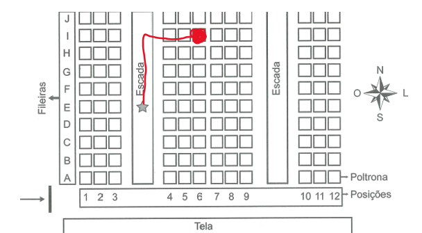 Questão 179 AMARELA - ENEM 2023 - Uma pessoa comprou um ingresso para o cinema,bilhete,enem