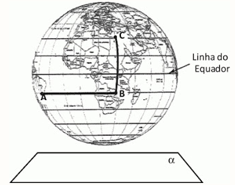 Questão 178 - ENEM 2016 - Questão 178,Geometria Espacial,GLOBO PROJEÇÃO DE CIMA,Enem