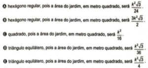 Enem: Um jardineiro dispõe de k metros lineares de cerca