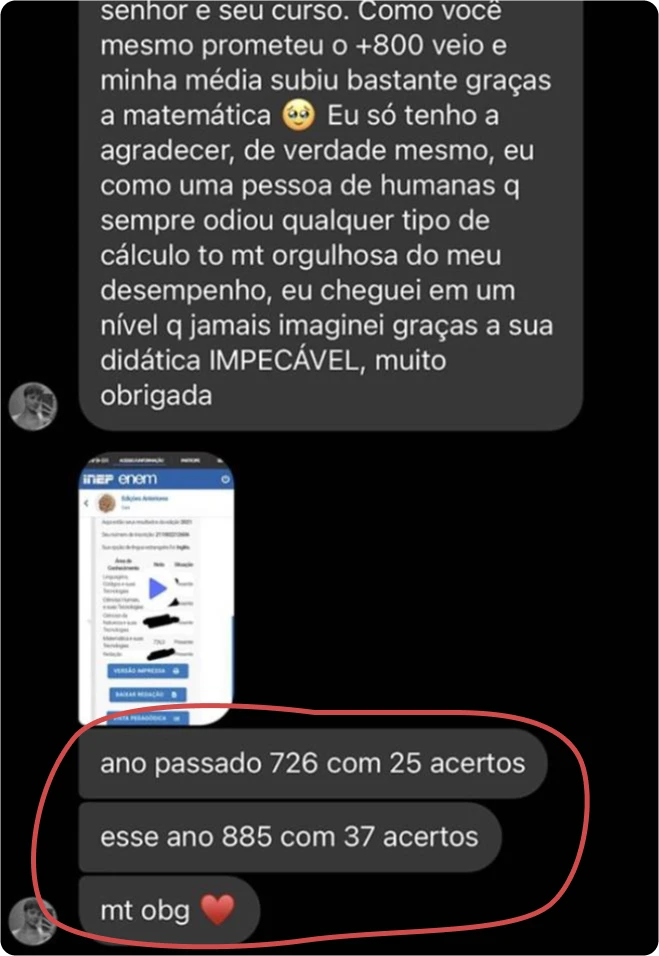 É por isso que meus alunos tiram 800+ no Enem 